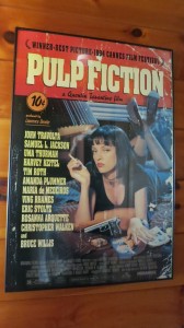 "Pulp Fiction" poster hanging in my home.