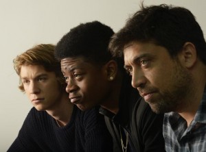 Portrait of two actors, Thomas Mann, (Greg) and RJ Cyler (Earl) from the Indie film "Me and Earl and the Dying Girl" and director Alfonso Gomez-Rejon